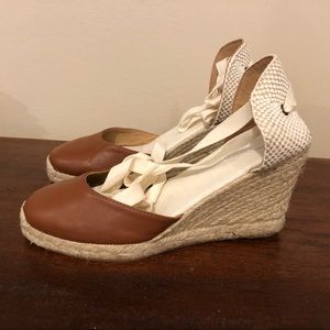 Soludos Tall Wedge Leather Espadrilles